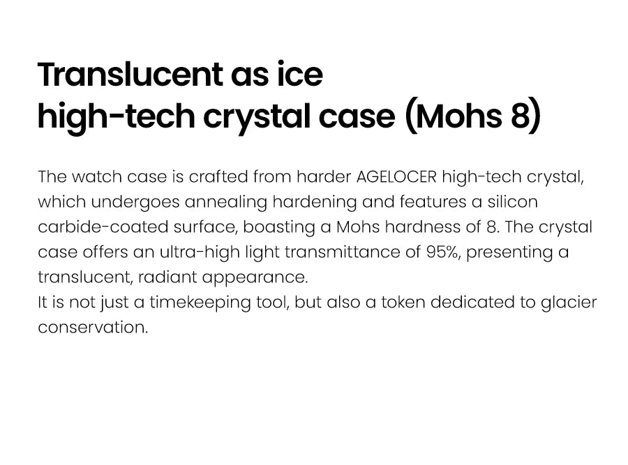 AGELOCER Limited Edition "Ice Never Melts" Free-sprung Crystal Tourbillon Watch Luxury Manual Mechanical Watches