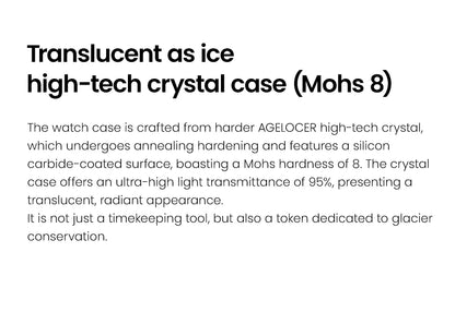 AGELOCER Limited Edition "Ice Never Melts" Free-sprung Crystal Tourbillon Watch Luxury Manual Mechanical Watches