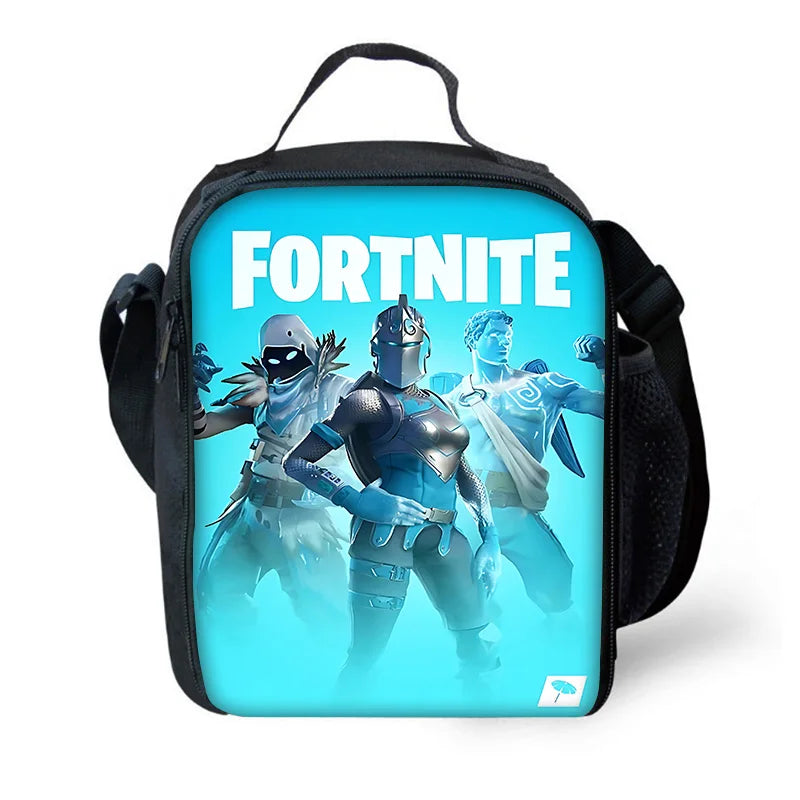 Bolsa térmica infantil aislada Hot Game FortniteS de gran capacidad para niño y niña, estudiante, picnic al aire libre, lonchera reutilizable con enfriador térmico