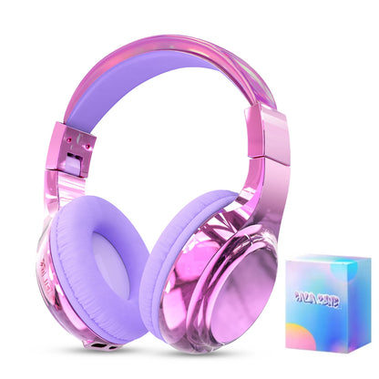 Gradient Kids Bluetooth Headphones Over Ear Girls Wireless Headphones With Mic Foldable Lightweight Headset For School Travel