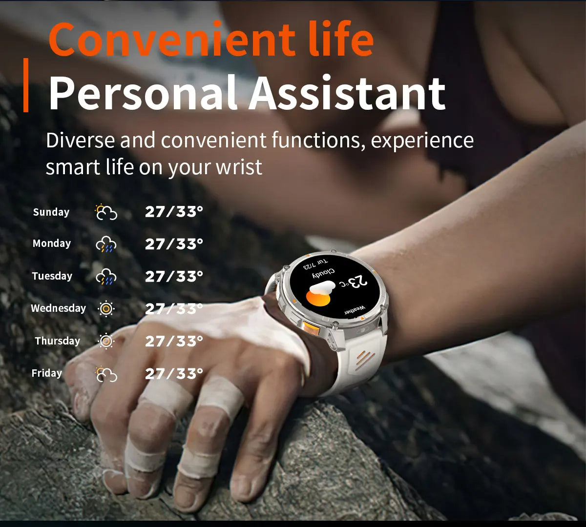 New T-REX3 Ultra 1100mAh Battery SmartWatch 10ATM Waterproof GPS Compass Flashlight 1.7" AMOLED HD Call Sports Smart Watch Men