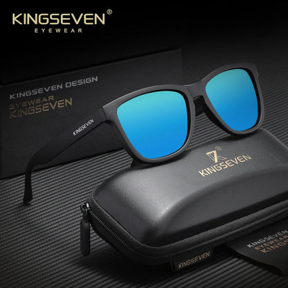 KINGSEVEN Brand Casual Driving Glasses Square Frame Men's Sunglasses Polarized Outdoor Travel Eyewear