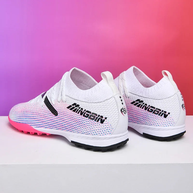 Men Turf Soccer Shoes Cleats Professional Football Boots Breathable Mesh Youth Soccer Anti Skid Male Sneakers Society Chuteira