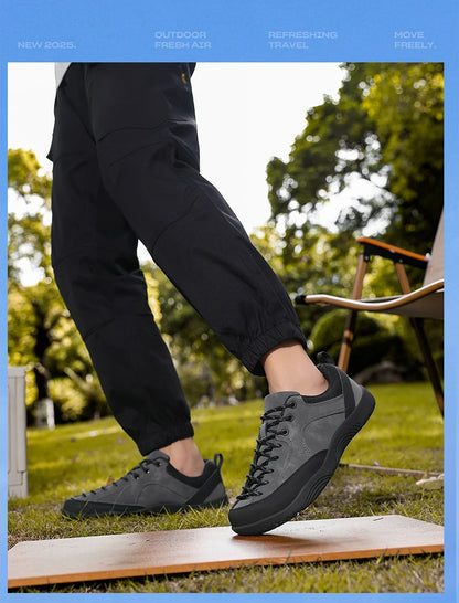 2026 nye brede herresko – minimalistiske barfodssneakers til vandring, zero drop-løbesko, udendørs sneakers med bred tåboks og skridsikker sål