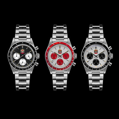Thorn T010 37mm Quartz Watch VK63 Movement Mens Chronograph Watch Sapphire K9 Glass Luminous Waterproof Fashionable Retro Watch