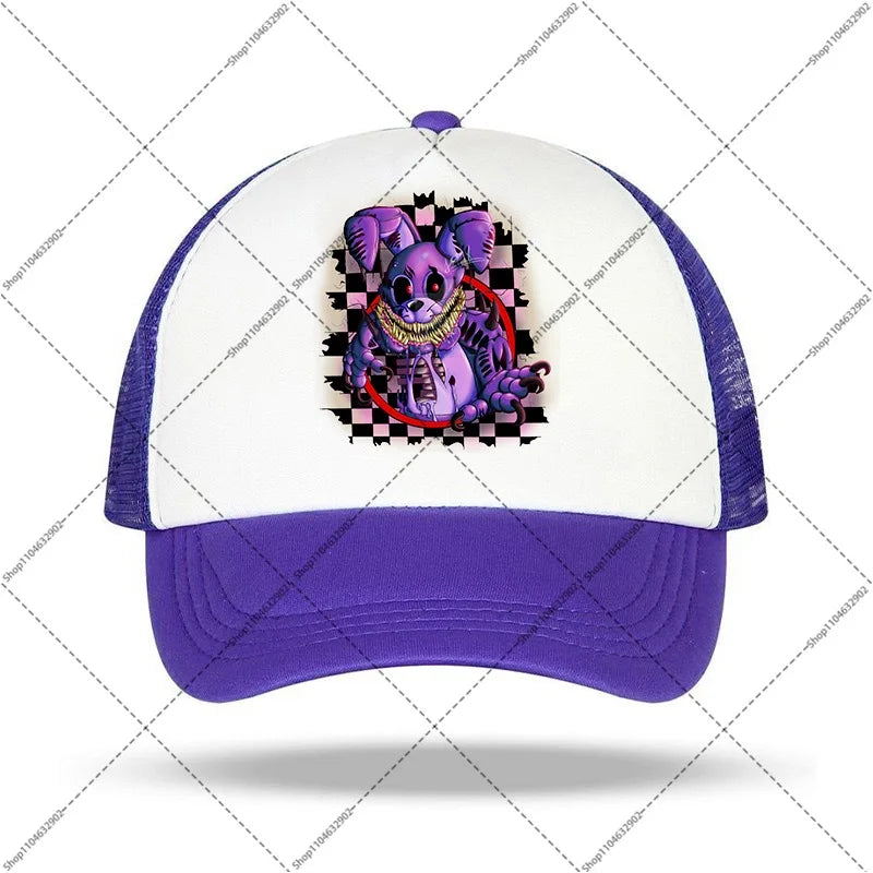 FNAF beisbolo kepurė „Five Nights at Freddy’s“ unisex kepurės nuo saulės su animacinių filmų ir anime motyvais, berniukams ir mergaitėms skirtos mados kepurės, gimtadienio šventės dovanos