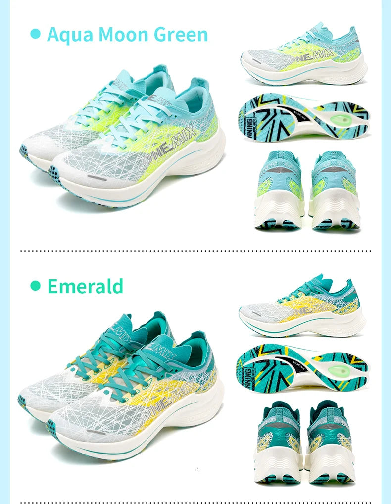 ONEMIX New Nylon Carbon Plate Marathon Running Shoe Pro Tests Stable Support For Shock-Absorbing Ultralight Bounce Sneakers