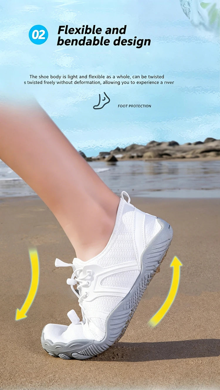 Men Women Wading Shoes Beach Swimming Shoes Outdoor Barefoot Quick-Drying Upstream Shoes Water Sports Diving Fitness Sports Shoe