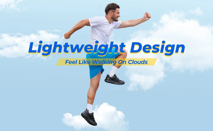 FitVille Men's Walking Shoes Wide Width Max Cushioning Lightweight Sneakers Sport Shoes for Plantar Fasciitis Pain Relief