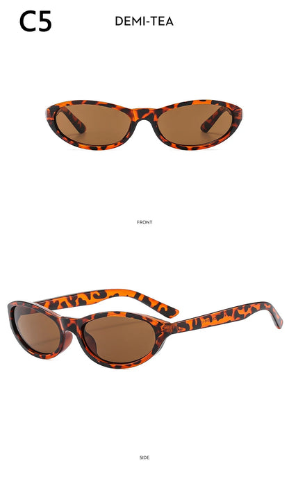 BOYSEEN Men's Hip Hop Style Sunglasses Narrow Frame Orange Eyewear UV400 Travel Beach Sunglasses U400