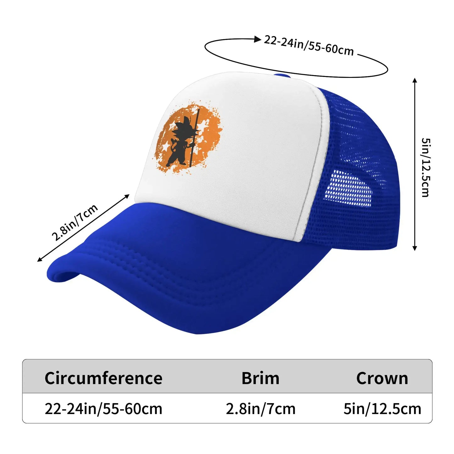 Produit gaming premium Fraquane, Unisex Dragon Ball Z Goku Dbz Trucker Hats Outdoor Mesh Baseball Caps Snapback Caps Hats Sun Caps Trucker Cap High Quality