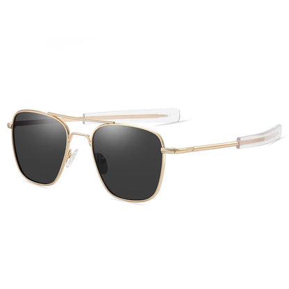Retro Sunglasses Men Metal Frame Polarized Lens Sun Glasses Male Classic Driving Pilot Brand Design  Anti-Glare  Sunglass UV400