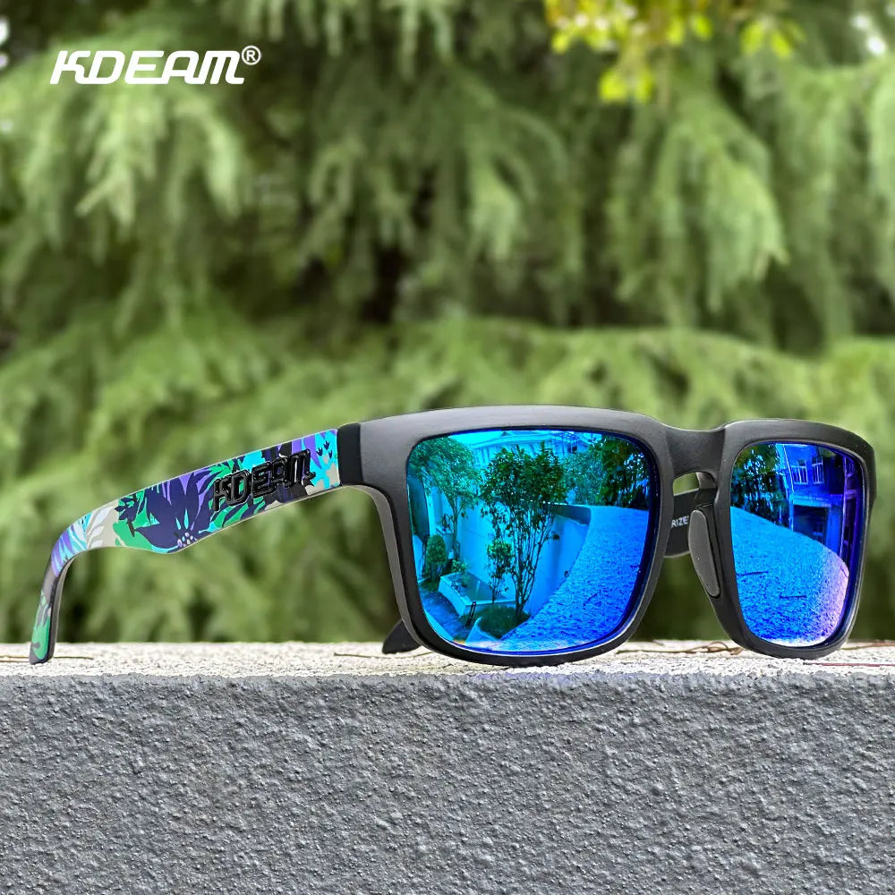 KDEAM Unisex Square Sunglasses Polarized Flash With Stylish Mirrored Pink Sun Glasses New Colors KD332