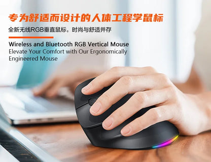 Left Hand Wireless Mouse Bluetooth Mouse Gamer Ergonomic 2400DPI Silent Mouse For MacBook Tablet Laptops Computer PC 2.4G Mice
