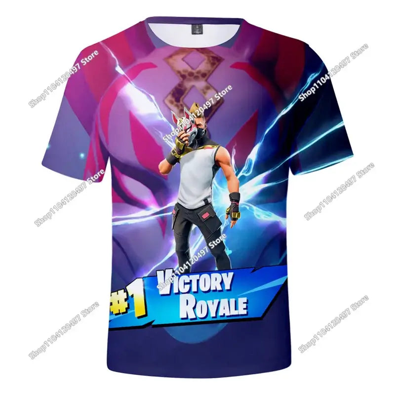 Halloween Peely 3D T-shirt Boys Girls Christmas Fortnite Tees Battle Royale Streetwear Kids Victory Game Men T Shirt Clothes