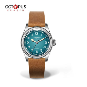 Octopus Kraken 38mm Pilot Watch Retro Stainless Steel PT5000 Movement Automatic Mechanical Wristwatch Luminous Dive Watch Man