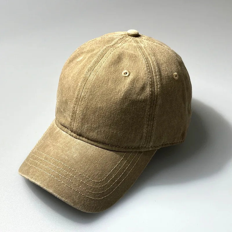 Men Women 53-56cm 56-59cm 60-63cm Vintage Unstructured Baseball Cap Washed Cotton Adjustable Cap for Big/ Small Head and Kids