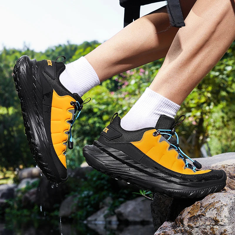 Chaussures de randonnée en plein air pour hommes, chaussures de course sur sentier, antidérapantes, légères, respirantes, pour escalade en montagne, camping, trekking, taille 46
