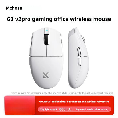 Mouse wireless MCHOSE G3 V2 PRO Bluetooth Tri Mode ergonomico e leggero per laptop, ufficio e gaming, accessori per computer