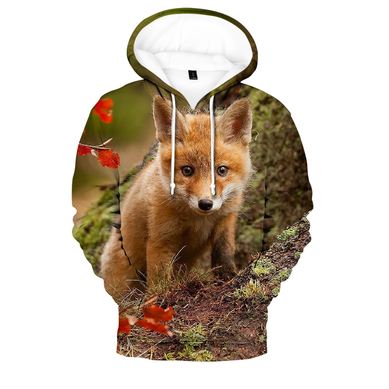 Suositut hip hop -tyyliset uutuushupparit ja collegepaidat, mukava uusi Fox 3D -printti, miehille/naisille, aikuisille/lapsille, rennot puserot