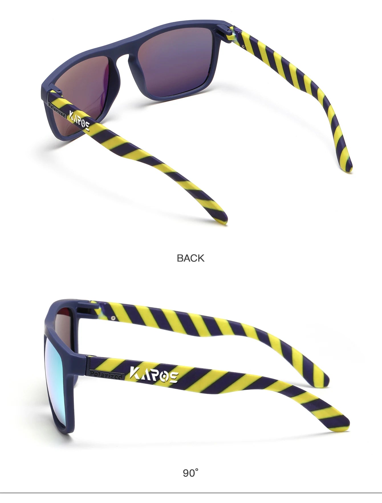 Karos Vintage Polarized Sunglasses Fashion Square Travel Driving Fishing Glasses Men Women Sports UV400 Eyewear Box YZ2024WB
