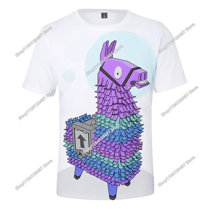 Halloween Peely 3D T-shirt Boys Girls Christmas Fortnite Tees Battle Royale Streetwear Kids Victory Game Men T Shirt Clothes
