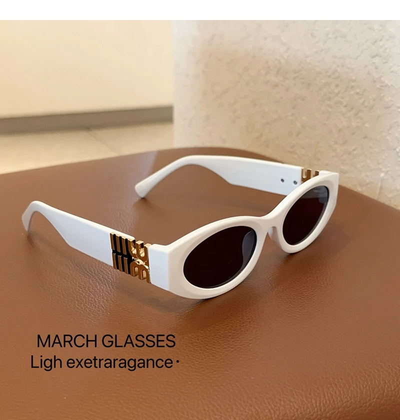 2026 New Fashion Oval Sunglasses Women Men Trendy Cool Sun Glasses Ladies Street Shot Retro Premium Eyewears Gafas De Sol UV400