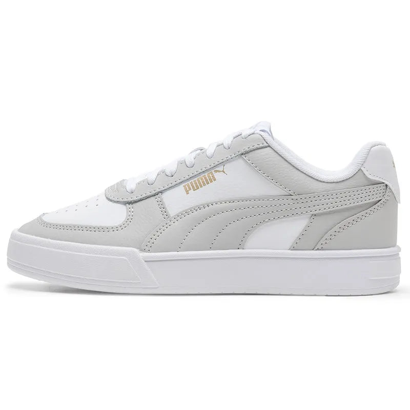 Baskets basses Puma 380810-35 Blanc Gris Or Cuir Synthétique Chaussures de skate décontractées Sport