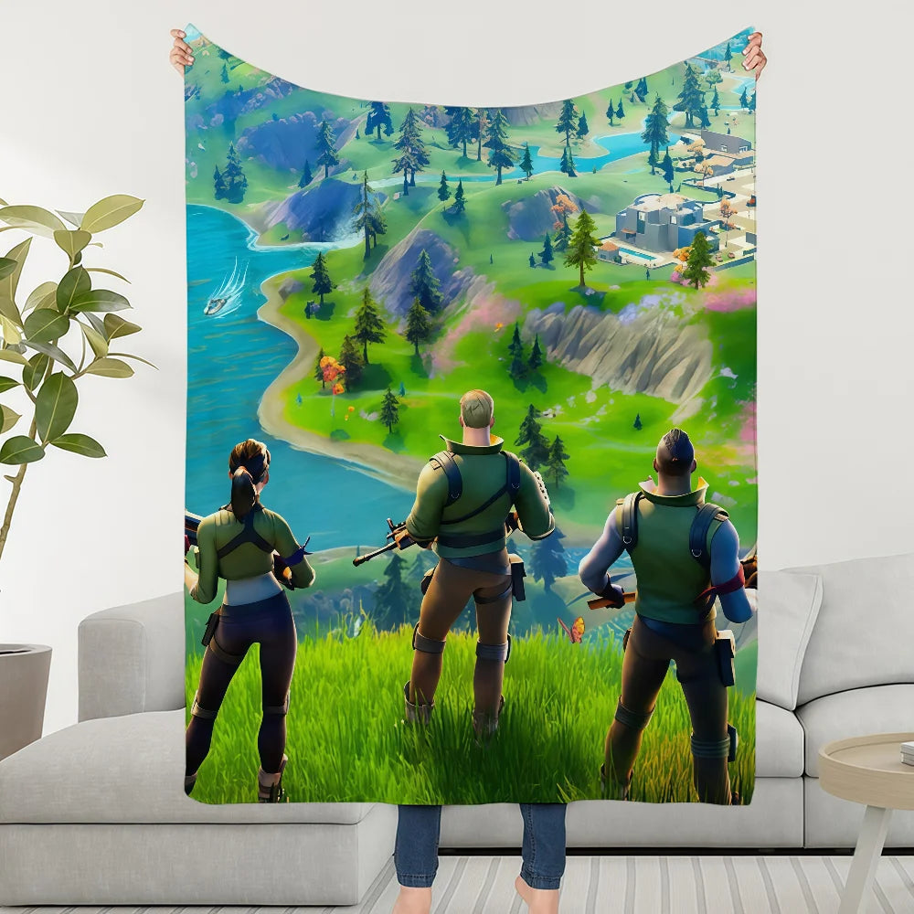 Blanket Throw Super Cozy Plush Living F-FORTNITES-ES Game Room Sofa Couch Childish Birthday Gifts