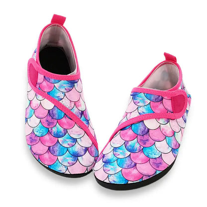 Sapatos aquáticos macios e dobráveis para rapaz e rapariga, para praia, verão, atividades ao ar livre, caminhar na água, natação, surf e mar, de secagem rápida