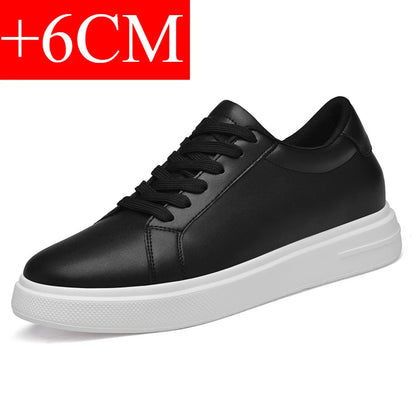 New Men's Sneakers Elevator Shoes Height Increasing Insole 6-10CM High Heels Leather Sport Shoes Men's Shoes
