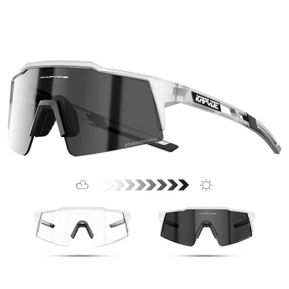 Kapvoe Photochromic Cycling Sunglasses Men Glasses Fashion Mountain Bicycle Outdoor Road Riding Goggles Eyewear Sports MTB Bike