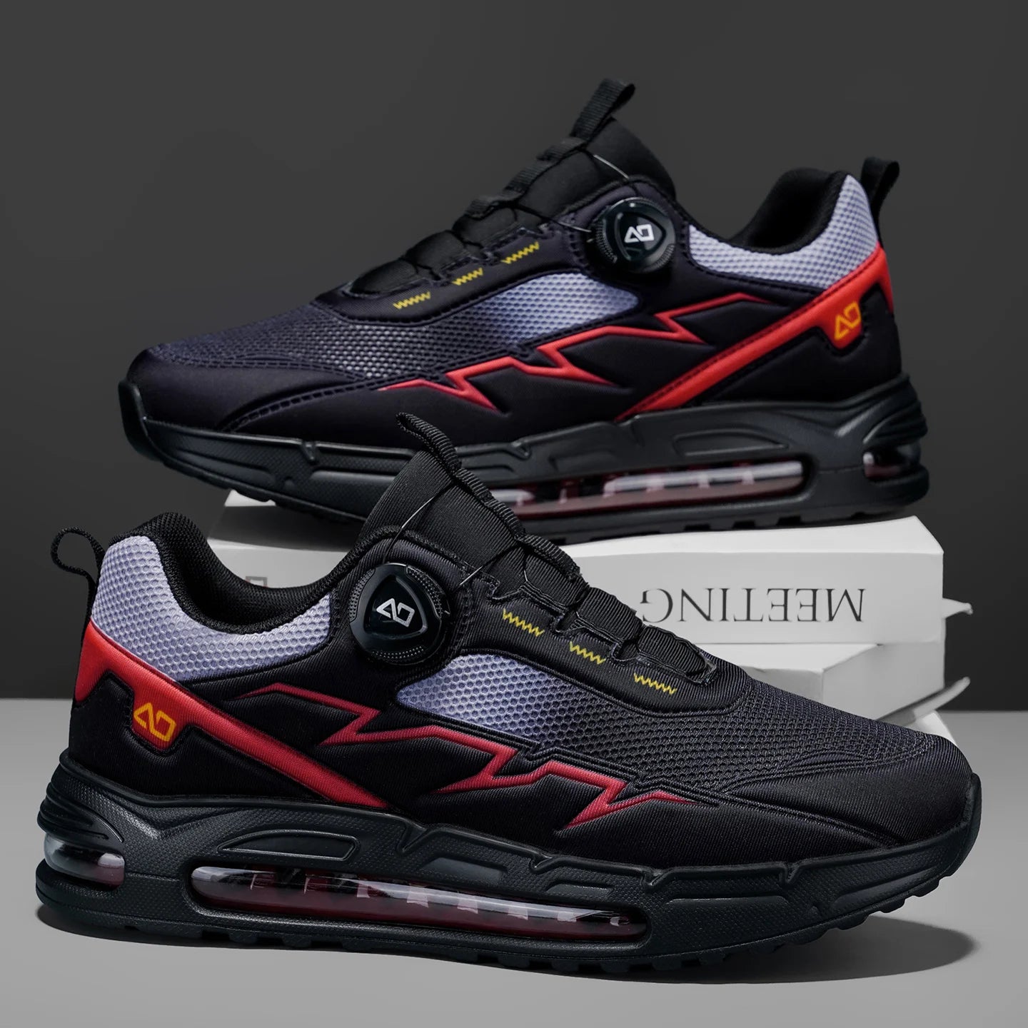 Spring & Summer Men's Running Shoes Outdoor Hiking, Wear-Resistant Trail Shoes with BOA Closure, Breathable Sports & Casual Style