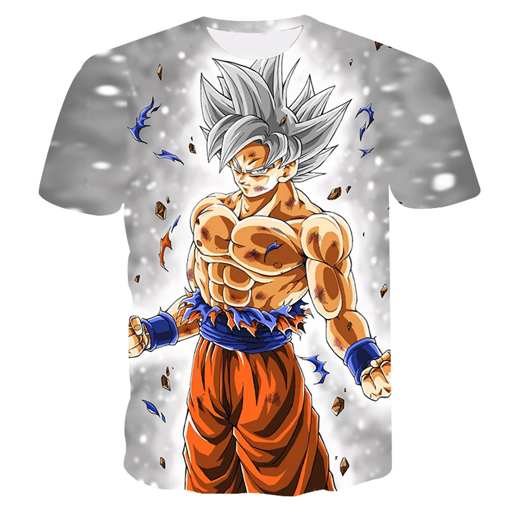 Koszulka Dragon Ball dla dzieci i dorosłych – koszulka z postacią z anime Son Goku w wersji Super Saiyan – koszulka dla chłopców – odzież dziecięca – letnie koszulki