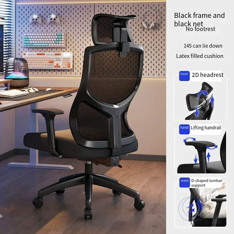 UVR Gaming Computer Chair Ergonomic Office Chair with Reclining Backrest, Adjustable Height, Comfortable Swivel Computer Chair for Home & Office