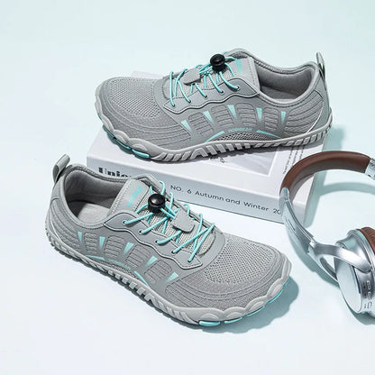 HOBIBEAR Wide Toe Barefoot Sneaker Unisex Non Slip Outdoor Athletic Shoes Elastic Band Beach Sneakers