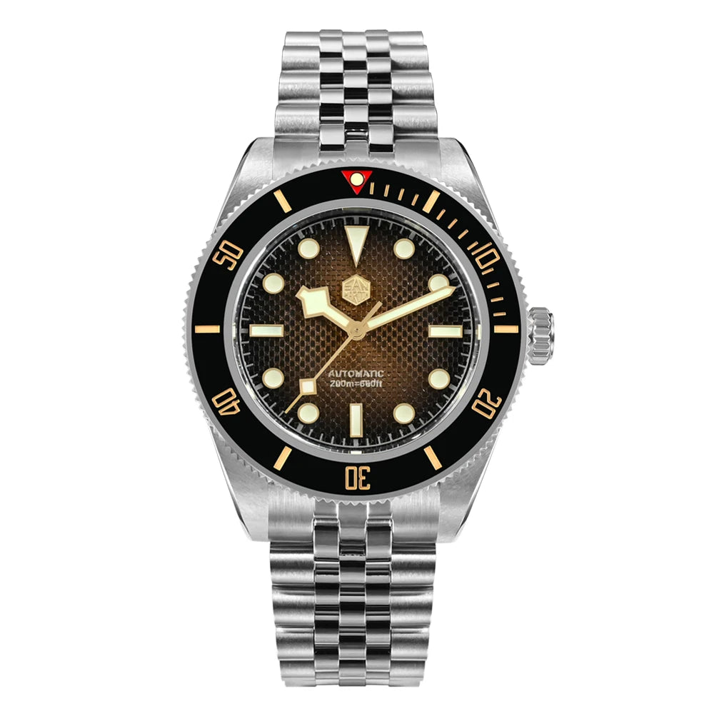 San Martin New 40mm BB Diver Watch Top Brand Classic Mens Watches NH35 Automatic Mechanical Sapphire Waterproof Reloj SN0128
