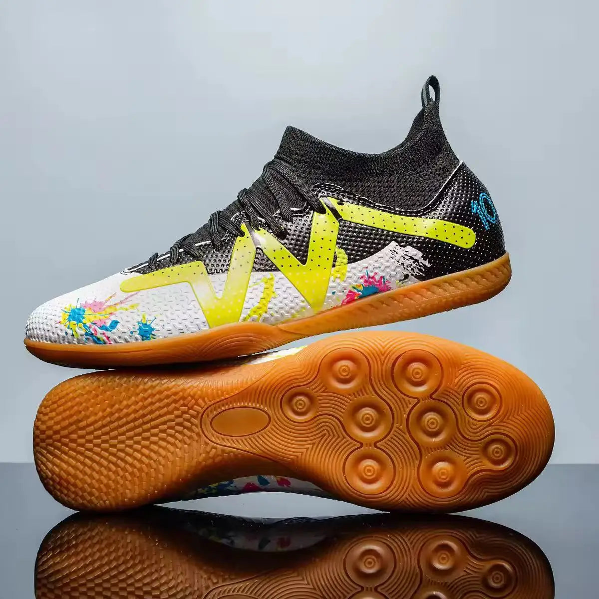 Botte de Football en salle, crampons de Futsal professionnels pour hommes, chaussures de Football pour adultes, durables, confortables, antidérapantes, baskets d'entraînement pour adolescents