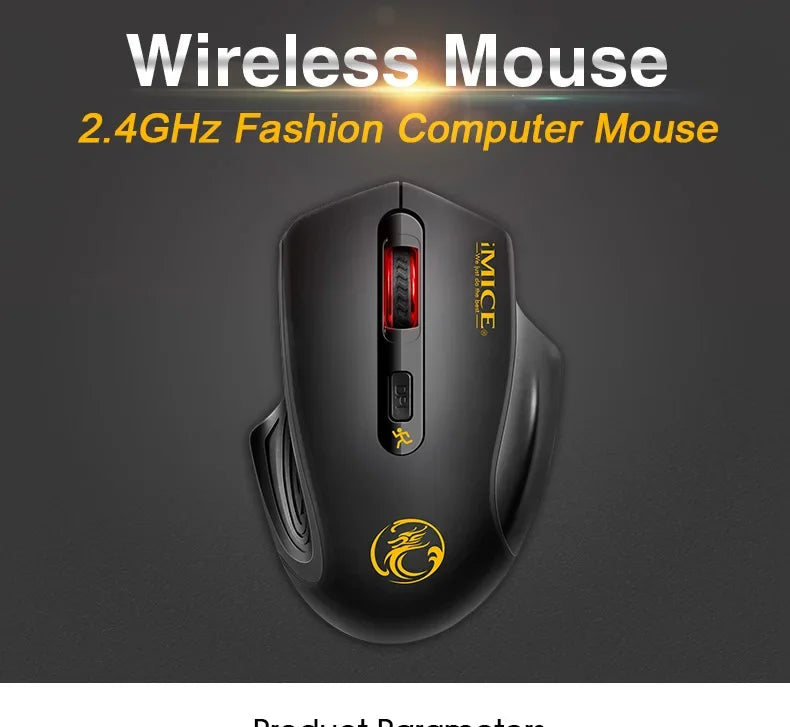 Ratón inalámbrico nuevo de 2000DPI ajustable con receptor USB 3.0, ratón óptico para ordenador 2.4GHz, ratón gaming con diseño ergonómico para portátil