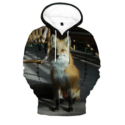 Suositut hip hop -tyyliset uutuushupparit ja collegepaidat, mukava uusi Fox 3D -printti, miehille/naisille, aikuisille/lapsille, rennot puserot