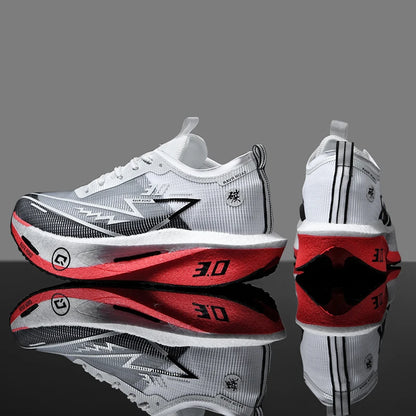 Zapatillas deportivas de carbono para hombre, antideslizantes, acolchadas, cómodas, para carreras, entrenamiento y running; zapatillas de tenis de malla, informales para mujer