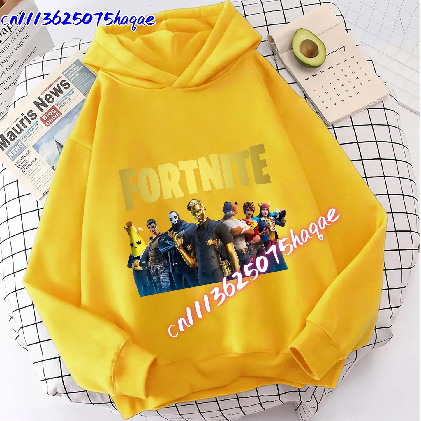 Nowa bluza dziecięca z kapturem Fortnites z nadrukiem postaci z gry, styl kreskówkowy, jesienna odzież casualowa, zimowa bluza dla chłopców