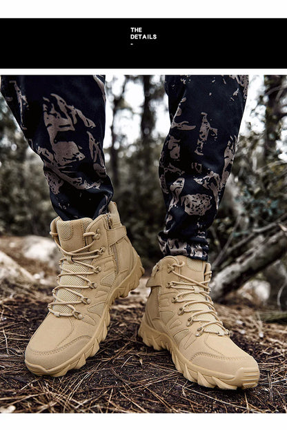 Ulepszone taktyczne męskie buty treningowe do walki, outdoorowe, kempingowe, odporne na zużycie, do szybkiego reagowania, trekkingu, wędkowania i polowania