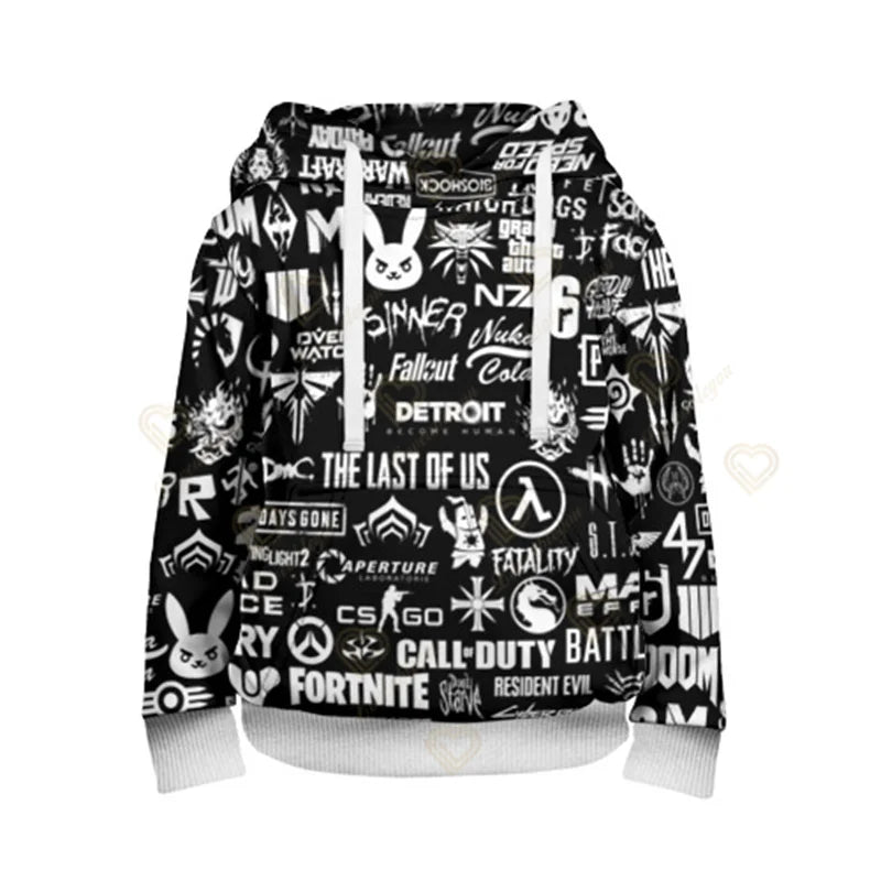Sweatshirt com Capuz Fortnite Cool Heroes para Rapaz, Estilo Cosplay, Casaco Infantil com Desenho Animado para Primavera e Outono