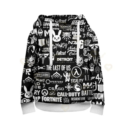Sweatshirt com Capuz Fortnite Cool Heroes para Rapaz, Estilo Cosplay, Casaco Infantil com Desenho Animado para Primavera e Outono
