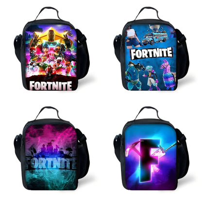 Beliebte Fortnite-Kinder-Isoliertasche mit großem Fassungsvermögen für Jungen und Mädchen, wiederverwendbare Thermo-Kühltasche für Schüler und Outdoor-Lunchbox