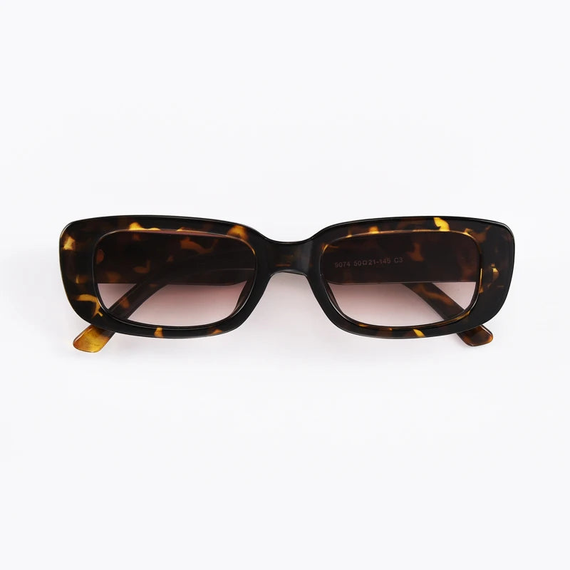 Square Sunglasses Men Rectangle Brand Designer Small Sun Glasses Male Retro Black Lens Driving Fishing Oculos UV400