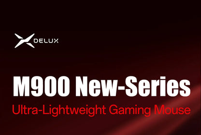 Delux M900PRO Versione ultraleggera Mouse gaming wireless ergonomico 1K/8K Polling Rate 50g PAW3395 per gamer PC destrorsi con mano grande