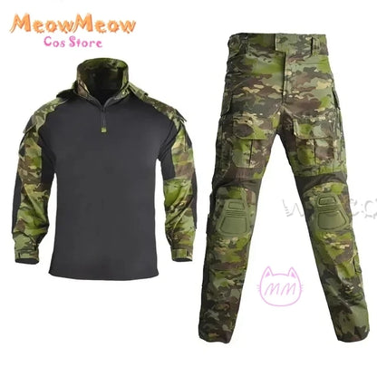 Call of Duty Ghost Cosplay Tactical Suit Combat Camo Uniform Black Blue Military Training Game Style Coat Halloween Party Outfit