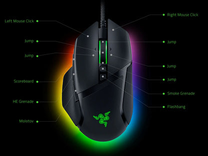 Original Razer Basilisk V3 Wired Gaming Mouse Gamer 26000 DPI Optical Sensor E-sports With RGB Lighting For PC Laptop